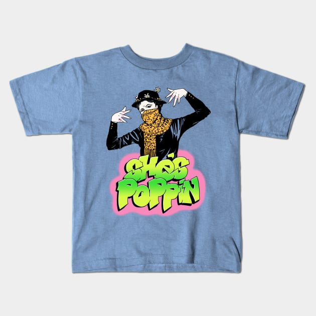 She's Poppin Kids T-Shirt by Hillary White Rabbit